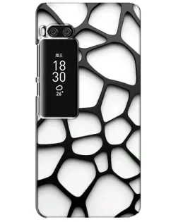 Чохол для Meizu Pro 7 Plus з картинкою «Біла об'ємна сітка»