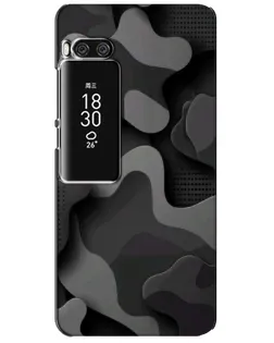 Чохол для Meizu Pro 7 Plus з картинкою «Темний абстрактний камуфляж»