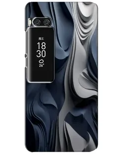 Чохол для Meizu Pro 7 Plus з картинкою «Об'ємні сині складки»