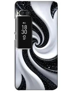 Чохол для Meizu Pro 7 Plus з картинкою «Чорно-біла спіраль»