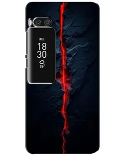 Чехол для Meizu Pro 7 Plus с картинкой «Kрасная лавовая трещина»