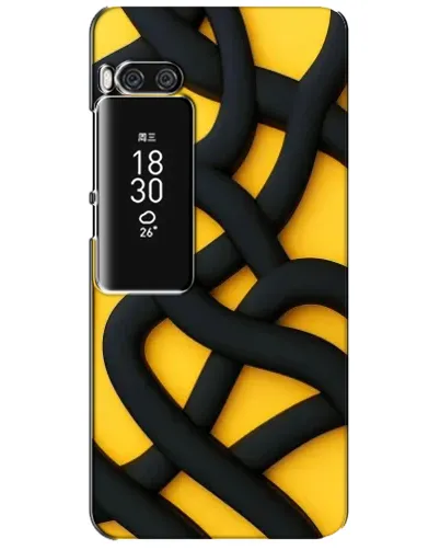 Чехол для Meizu Pro 7 Plus с картинкой «Черное желтое переплетение» Чехол для Meizu Pro 7 Plus с картинкой «Черное желтое переплетение»