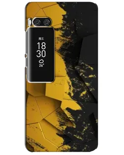 Чехол для Meizu Pro 7 Plus с картинкой «Золотые осколки геометрии»