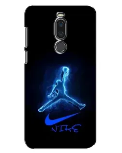 Чехол для Meizu X8 с картинкой «Jordan Neon Blue»