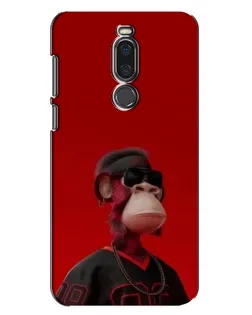 Чохол для Meizu X8 з картинкою «Bored Ape в червоному»
