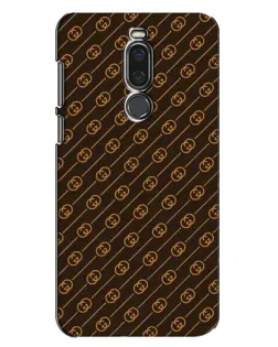 Чехол для Meizu X8 с картинкой «Gucci — золотые диагонали»