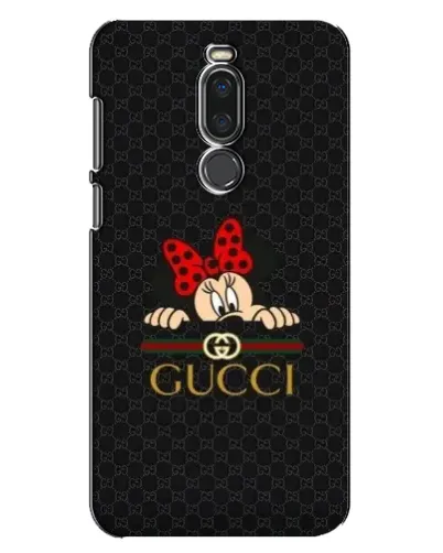 Чехол для Meizu X8 с картинкой «Минни Маус Gucci — черный»