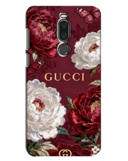 Чехол для Meizu X8 с картинкой «Gucci — бордовые розы»