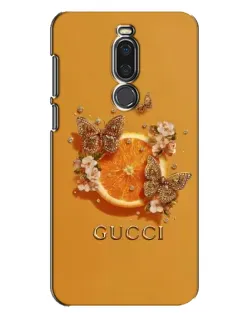 Чехол для Meizu X8 с картинкой «Gucci — золотые бабочки»