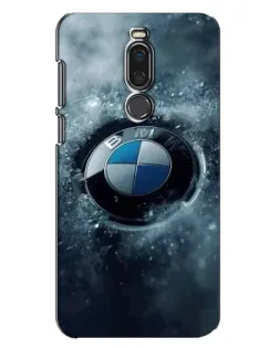 Чехол для Meizu X8 с картинкой «Логотип BMW — лед»