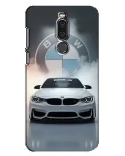 Чехол для Meizu X8 с картинкой «BMW в белом дыму»