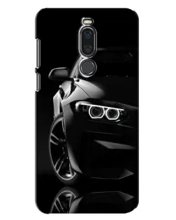 Чехол для Meizu X8 с картинкой «Черная BMW — профиль»