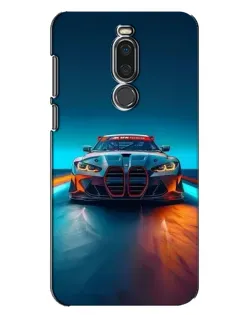 Чехол для Meizu X8 с картинкой «BMW — огни неона»