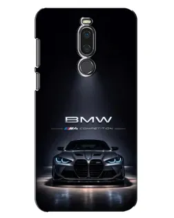 Чехол для Meizu X8 с картинкой «BMW сквозь ночной город»