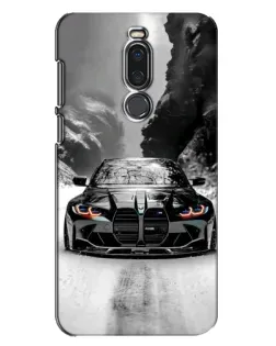 Чехол для Meizu X8 с картинкой «BMW — акварельный дрифт»
