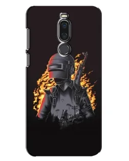 Чохол для Meizu X8 з картинкою «PUBG — вогняний силует»