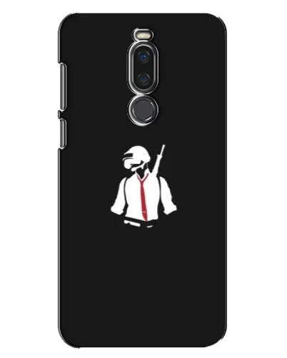 Чехол для Meizu X8 с картинкой «PUBG — силуэт воина»