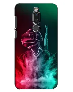 Чохол для Meizu X8 з картинкою «PUBG — вогняний воїн»