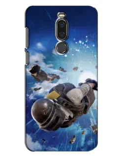 Чохол для Meizu X8 з картинкою «Десант PUBG — стрибок»