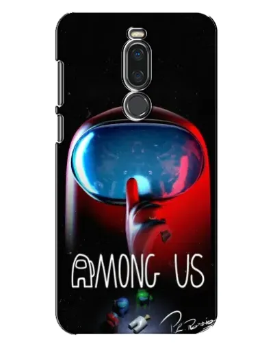Чехол для Meizu X8 с картинкой «Красный импостер — макро»