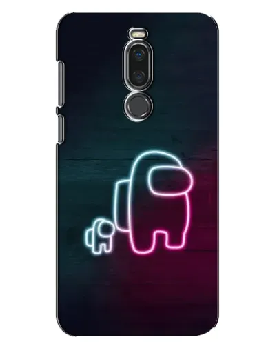 Чехол для Meizu X8 с картинкой «Among Us неон-арт»