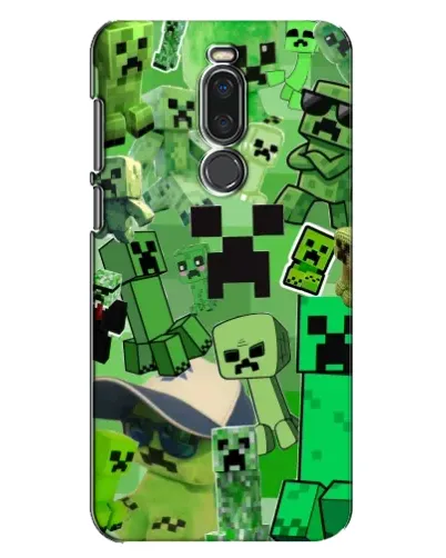 Чехол для Meizu X8 с картинкой «Криперы Minecraft»