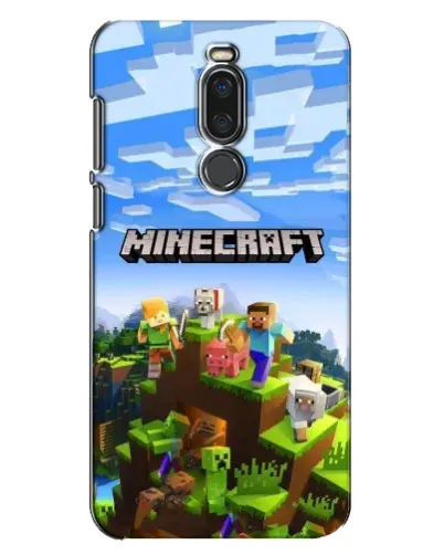Чехол для Meizu X8 с картинкой «Minecraft классический мир»
