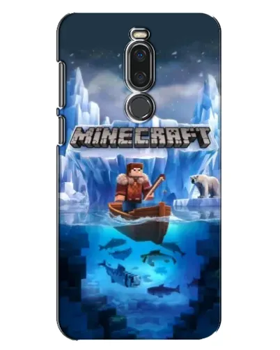 Чехол для Meizu X8 с картинкой «Minecraft ледяной мир»