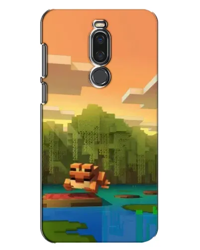 Чехол для Meizu X8 с картинкой «Майнкрафт закат солнца»