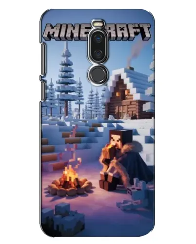 Чехол для Meizu X8 с картинкой «Зимний Minecraft»