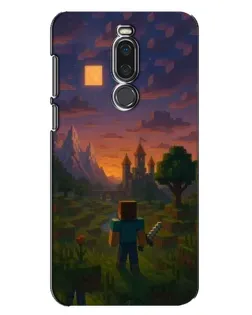 Чехол для Meizu X8 с картинкой «Стив у башни» Чехол для Meizu X8 с картинкой «Стив у башни»