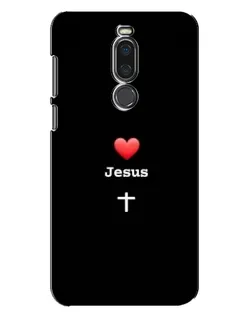 Чехол для Meizu X8 с картинкой «Сердце - Jesus»