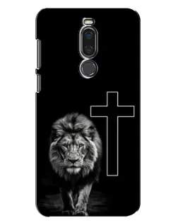 Чехол для Meizu X8 с картинкой «Лев и Крест»