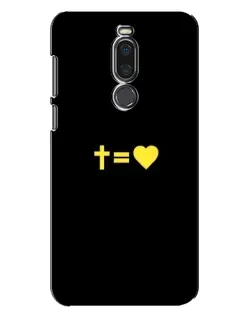 Чехол для Meizu X8 с картинкой «Сердце и Крест»