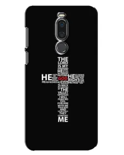 Чехол для Meizu X8 с картинкой «Текстовый крест»