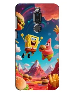 Чехол для Meizu X8 с картинкой «Космический фастфуд»