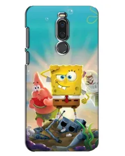 Чехол для Meizu X8 с картинкой «Спанч Боб победитель»