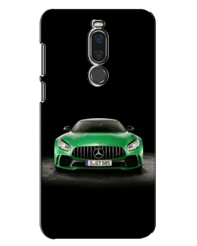 Чехол для Meizu X8 с картинкой «Mercedes — неоновый лого»
