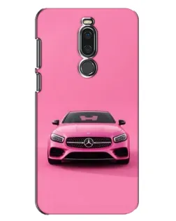 Чехол для Meizu X8 с картинкой «Розовый Mercedes AMG»