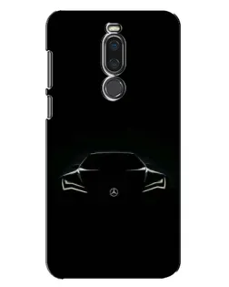 Чехол для Meizu X8 с картинкой «Mercedes — силуэт авто»