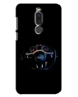 Чехол для Meizu X8 с картинкой «Салон Audi — руль»