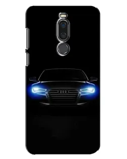 Чехол для Meizu X8 с картинкой «Audi в неоне»