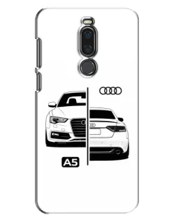 Чехол для Meizu X8 с картинкой «Audi — контрастный дизайн»