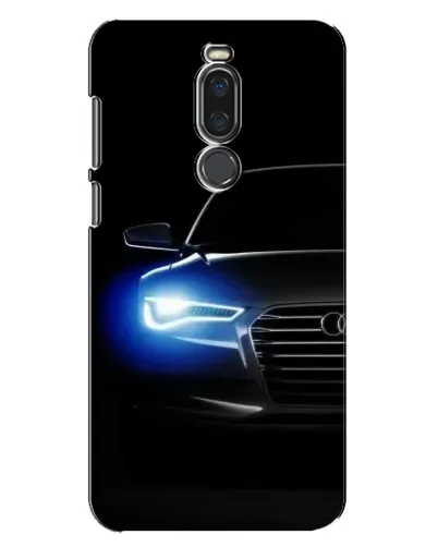 Чехол для Meizu X8 с картинкой «Неоновый взгляд Audi»