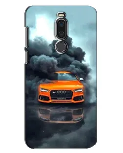 Чехол для Meizu X8 с картинкой «Audi в облаках дыма»