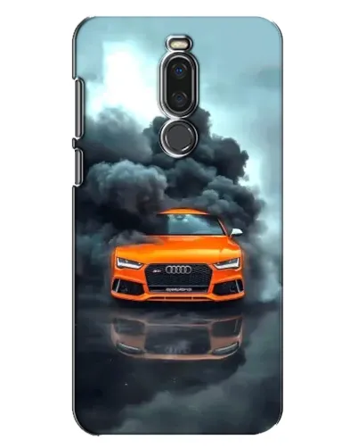 Чехол для Meizu X8 с картинкой «Audi в облаках дыма»