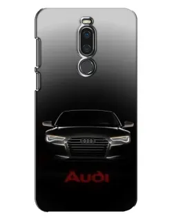 Чехол для Meizu X8 с картинкой «Audi — градиентный контур»