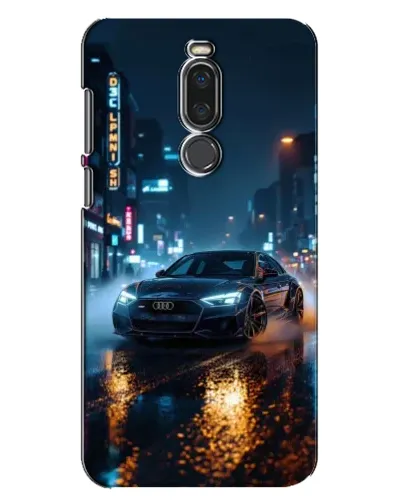 Чехол для Meizu X8 с картинкой «Ночной город и Audi»