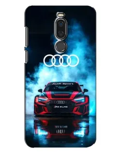 Чехол для Meizu X8 с картинкой «Audi Sport — неон»