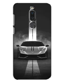 Чехол для Meizu X8 с картинкой «Lamborghini симметрия дорог»